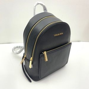 Michael Kors Bag Purse ADINA Black Leather Backpack